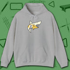 Pool Shark Hoodie, in Sport Grey color, billiards shirt, front view