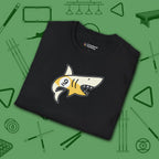 Pool Shark T-Shirt, in Black color, billiards shirt, folded view