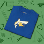 Pool Shark T-Shirt, in Royal color, billiards shirt, folded view