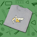 Pool Shark T-Shirt, in Sport Grey color, billiards shirt, folded view