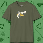 Pool Shark T-Shirt, in Military Green color, billiards shirt, front view