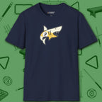 Pool Shark T-Shirt, in Navy color, billiards shirt, front view