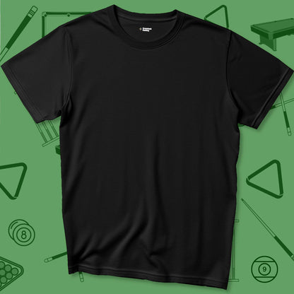 A T-Shirt with billiards-themed design from Crossbank Clothing