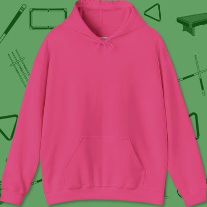 A Hoodie with billiards-themed design from Crossbank Clothing