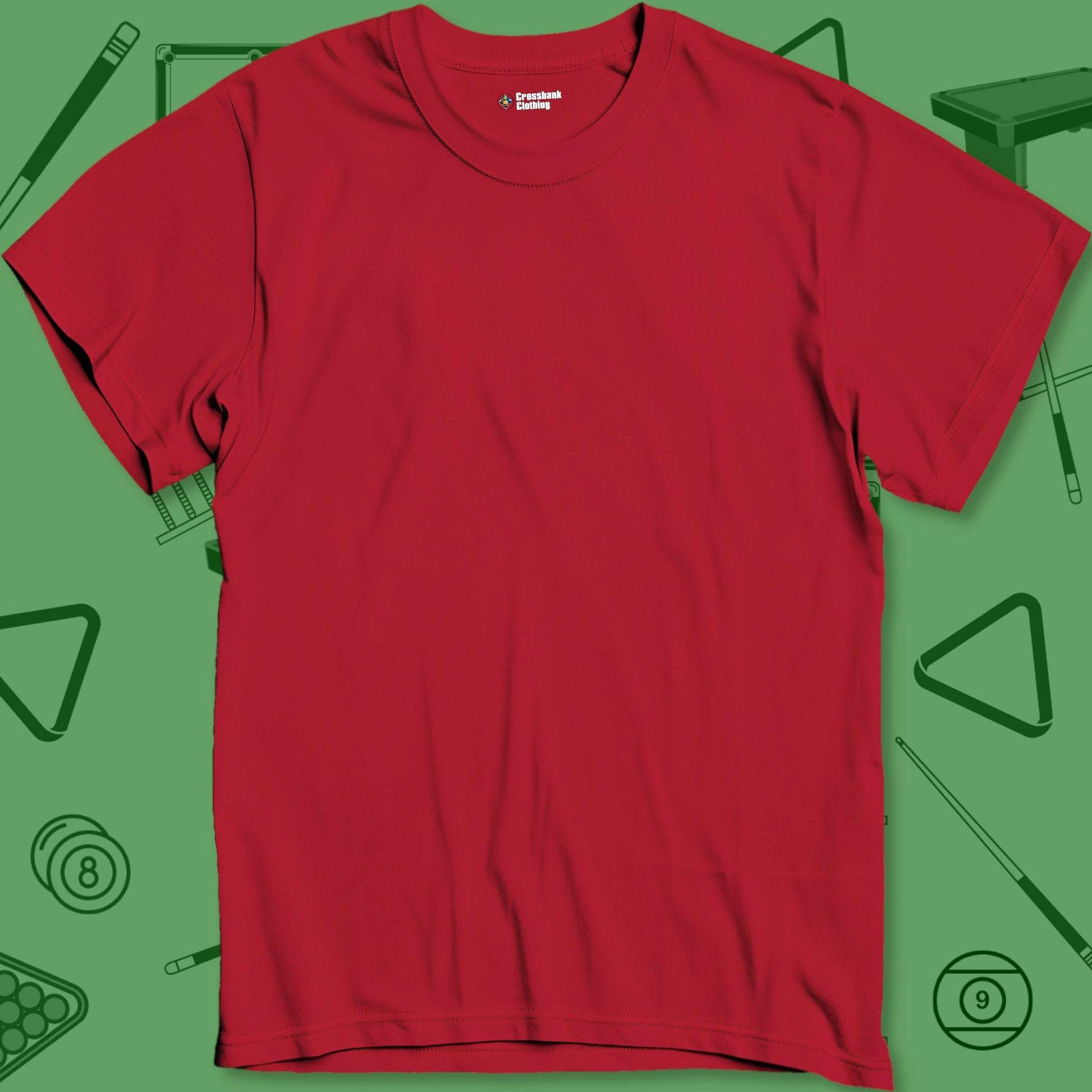 A T-Shirt with billiards-themed design from Crossbank Clothing