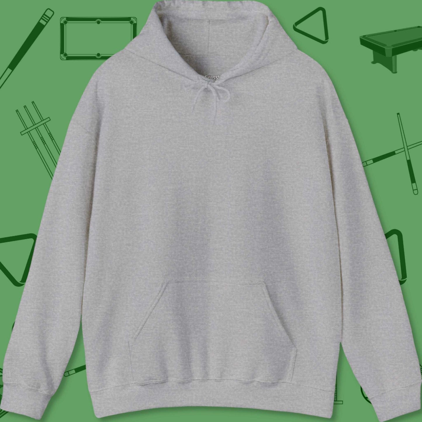 A Hoodie with billiards-themed design from Crossbank Clothing