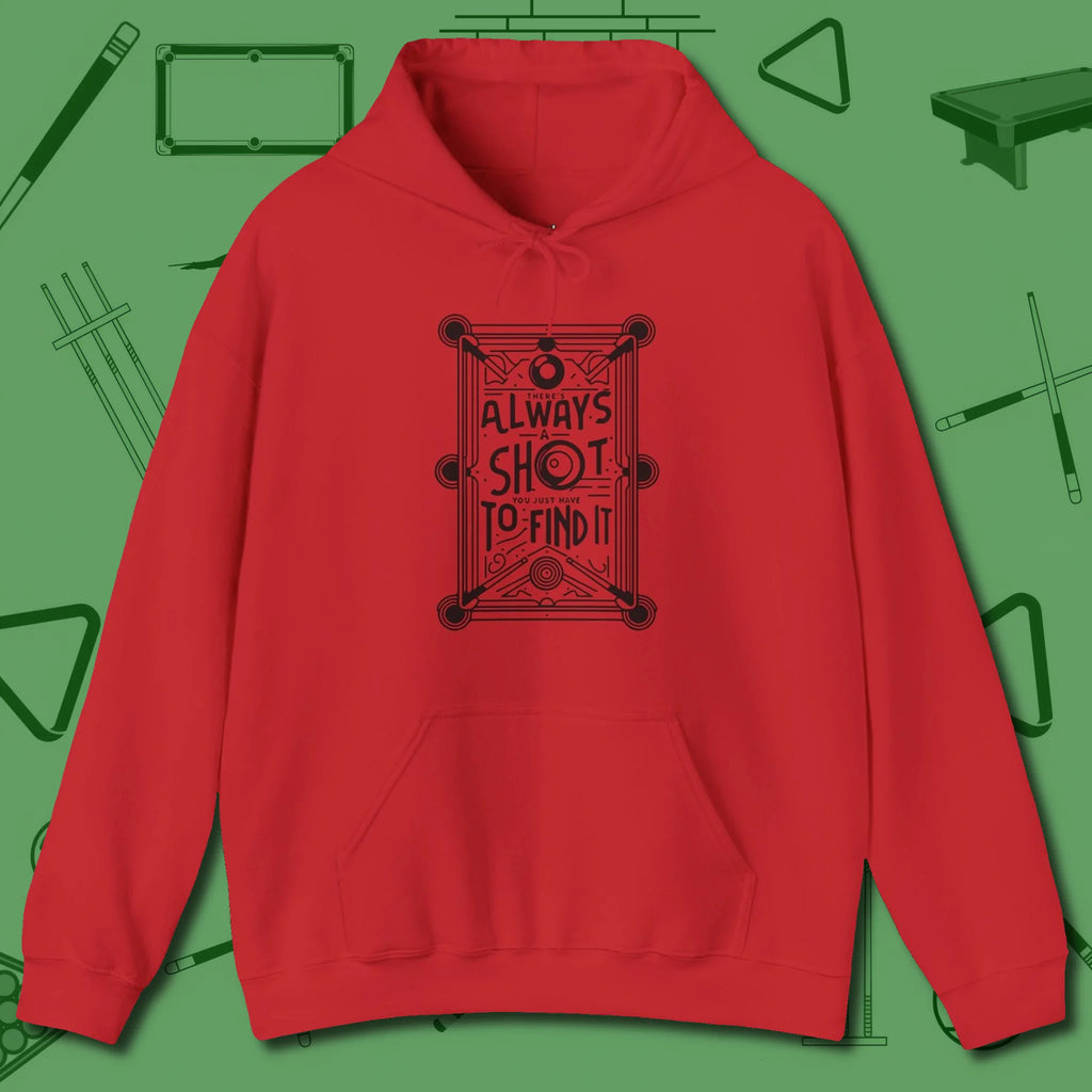 Always A Shot Hoodie, front view, in Red it’s not a hobby — it’s a lifestyle