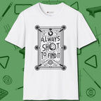 Always A Shot T-Shirt, front view, in White the shirt that plays position