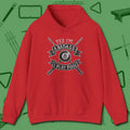 Badass Hoodie, front view, in Red built for bold breaks and quiet confidence