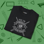 Badass T-Shirt, folded view, in Black tough like your favorite break cue