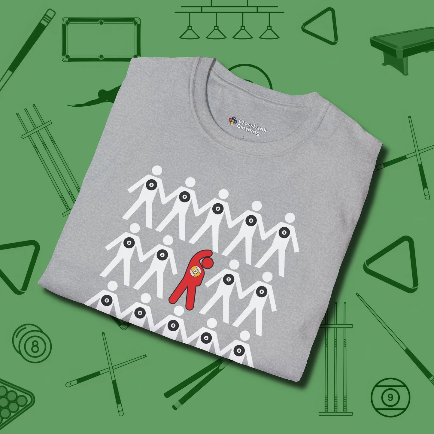 Be Different T-Shirt, folded view, in Sport Grey perfect for players with quiet fire