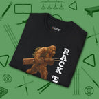 Bigfoot Rack 'em Pool T-Shirt, in Black color, billiards shirt, folded view