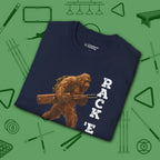 Bigfoot Rack 'em Pool T-Shirt, in Navy color, billiards shirt, folded view