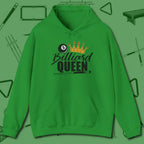 Billiard Queen Hoodie, front view, in Irish Green dress for the shot you want to take