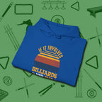 Billiards and Beer Hoodie, folded view, in Royal ideal for clean hits and clean fits