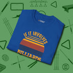 Billiards and Beer T-Shirt, folded view, in Royal classic cue style, no gimmicks