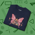 Billiards Butterfly T-Shirt, folded view, in Navy for players who live the game