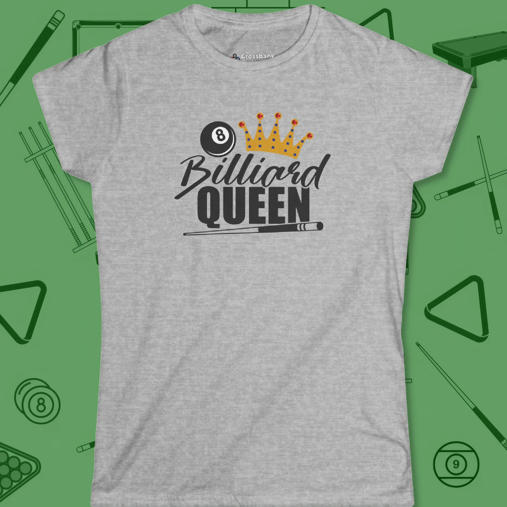 Billiard Queen Women's cut T-Shirt in Sport Grey