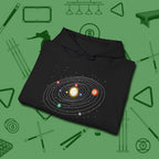 Billiards Solar System Hoodie, folded view, in Black table-tested, street-approved style