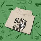 Black Ball 8-Ball Hoodie, folded view, in Sand because pool isn’t just a game — it’s who you are