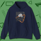 Born to Break Hoodie, front view, in Navy helps your stroke and your style