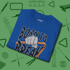 Born To Break T-Shirt, folded view, in Royal smart apparel for strategic players