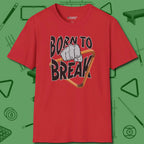 Born To Break T-Shirt, front view, in Red what champions wear between racks
