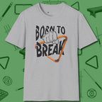 Born To Break T-Shirt, front view, in Sport Grey precise, confident, always in control