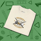 Bourbon and Billiards T-Shirt, in Natural color, pool shirt, folded view