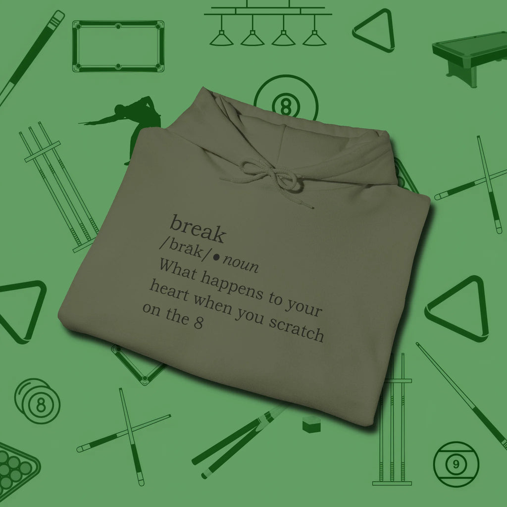 Break Defined Hoodie, folded view, in Military Green smart apparel for strategic players