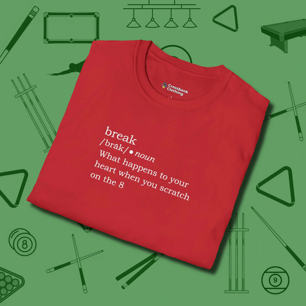 Break Defined T-Shirt, folded view, in Red it’s not a hobby — it’s a lifestyle