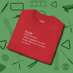 Break Defined T-Shirt, folded view, in Red it’s not a hobby — it’s a lifestyle