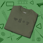 Break Sequence T-Shirt, folded view, in Military Green your go-to shirt for league night victories