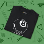 Break Society T-Shirt, in Black color, billiards shirt, folded view