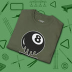 Break Society T-Shirt, in Military Green color, billiards shirt, folded view