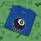 Break Society T-Shirt, in Royal color, billiards shirt, folded view