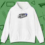 Call It Clean Ten Ball Hoodie, front view, in White the official uniform of the after-hours crew