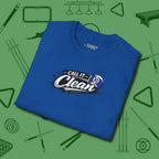 Call It Clean Ten Ball T-Shirt, folded view, in Royal tough like your favorite break cue