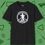 Certified Billiards Bod T-Shirt, in Black color, pool shirt, front view