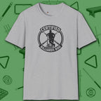Certified Billiards Bod T-Shirt, in Sport Grey color, pool shirt, front view