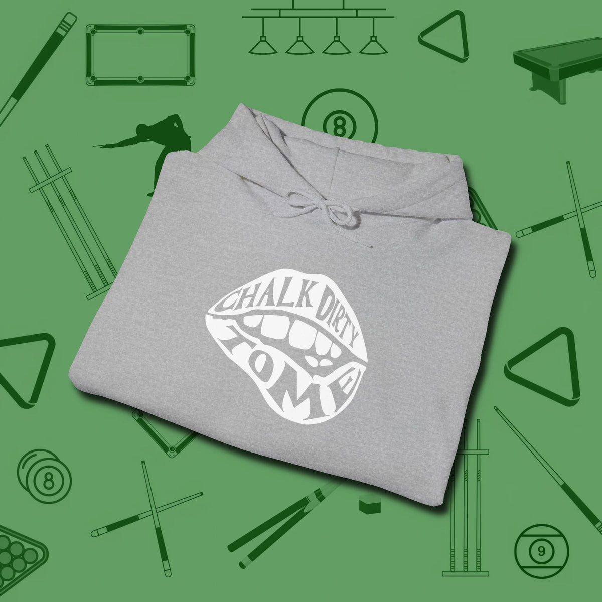 Chalk Dirty to Me Hoodie, folded view, in Sport Grey it’s not a hobby — it’s a lifestyle