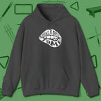 Chalk Dirty to Me Hoodie, front view, in Dark Heather smart apparel for strategic players