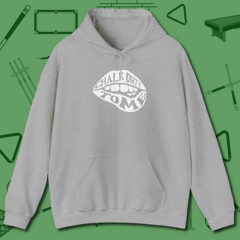 Chalk Dirty to Me Hoodie, front view, in Sport Grey smart apparel for strategic players
