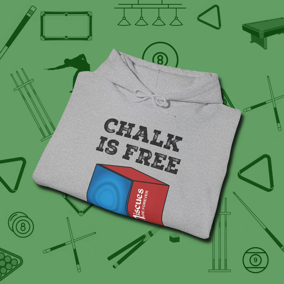 Chalk is Free Hoodie, folded view, in Sport Grey precise, confident, always in control