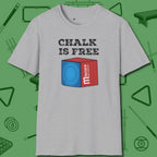 Chalk is Free T-Shirt, front view, in Sport Grey a clean fit for the dirtiest safeties