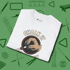 Chalk It & Walk It Billiards T-Shirt, folded view, in White put your best game on display
