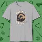 Chalk It & Walk It Billiards T-Shirt, front view, in Sport Grey your go-to shirt for league night victories