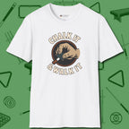 Chalk It & Walk It Billiards T-Shirt, front view, in White a clean fit for the dirtiest safeties