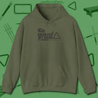 Check Out My Rack Hoodie, front view, in Military Green made for pool sharks, not posers