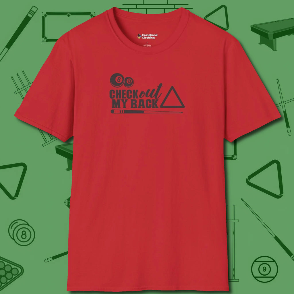 Check Out My Rack | Cheeky Pool Player T-Shirt – Crossbank Clothing